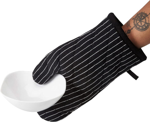 Encasa Homes Long 12" Oven Microwave Hand Gloves Mitts (2 pc Set) for Kitchen Cooking & Baking - Heat Resistant, Thick & Safe, Protection of Hands...