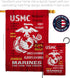 Breeze Decor USMC Armed Forces Marine Corps Semper Fi United State American Military Veteran Retire Official House Decoration Banner Small Yard Gi...