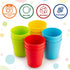Kids Cups - Set of 12, 8 oz Plastic Cups Reusable - Dishwasher Safe - BPA-Free for Kids & Toddler...