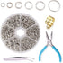 ZYNERY 1500pcs 304 Stainless Steel Open Jump Rings with Jewelry Rings and Tweezers and Jewelry Pliers for Jewelry Making Supplies, Jewelry Fix, Wi...