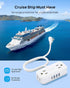 TROND Travel Power Strip with USB Ports, 5ft Flat Plug Extension Cord with Multiple Outlets, Small Wall Mount Extender Adapter for Office Dorm Roo...