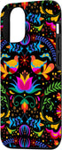 iPhone 14 Pro Mexican Heritage Otomi Pride Love Peace Doves Phone Case...
