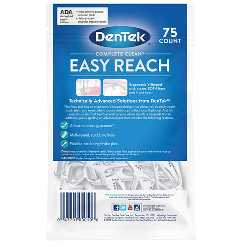 DenTek Comfort Clean Sensitive Gums Floss Picks, 75 Count (pack of 6)...