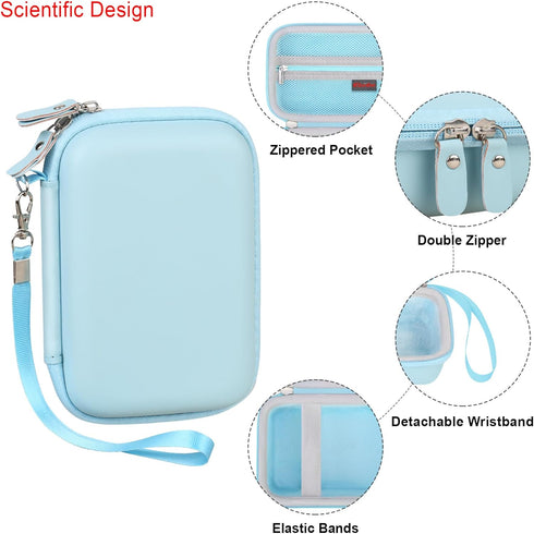 Carrying Case for Phomemo M02 Label Maker, Pocket Printer Mini Sticker Printer Bluetooth Inkless Thermal Photo Printer Travel Bag, Label Printer S...
