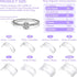 100 Pcs Ring Sizer Adjuster for Loose Rings with Ring Size Measuring Tool, Plug-in Invisible Ring Guards Silicone Tightener EVA Foam Ring Size Adj...