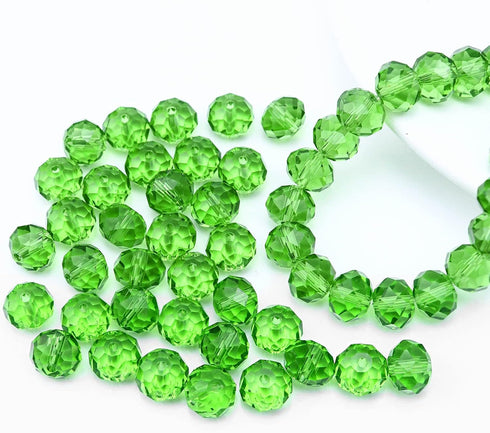 4mm 515Pcs Crystal Glass Beads, Glass Beads for Jewelry Making, Briolette Bead, Faceted Briollete Rondelle Crystal Glass Beads, Glass Beads Perfec...