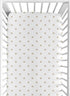 Gold and White Star Baby or Toddler Fitted Crib Sheet for Celestial Collection by Sweet Jojo Designs...