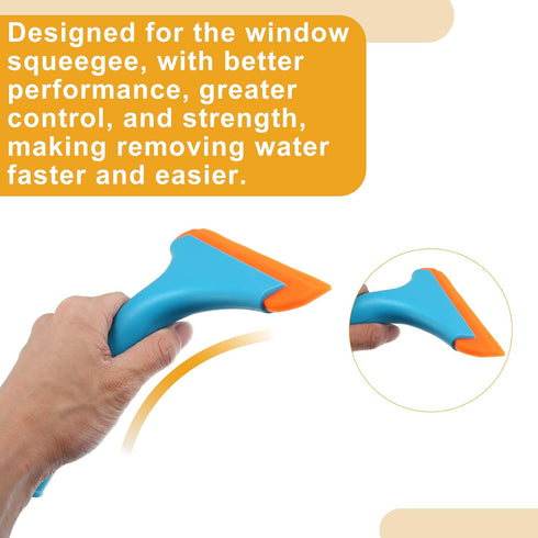 2 Pcs Universal Window Mirror Car Windshield Squeegee - Car Water Blade Water Wiper Shower Squeegee - Silicone Blue...