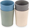 WeeSprout Bamboo Toddler Cups - 4 pc Set (10 fl oz), Organic & Non-Plastic Cup Pack for Toddlers, Big Kids or Baby, Natural...
