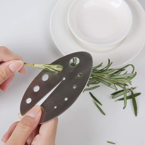 Herb Stripper Tool, Stainless Steel Herb Leaf Zipper for Kale, Chard, Collard Greens, Rosemary and Thyme...