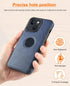 PULUZ Compatible with iPhone 15 Case?Leather Texture Stitching Phone Case is Slim and Lightweight for Your Phone All-Round Protection(Blue)......
