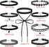 Outee 9 Pcs Choker Set Black Chokers Necklaces for Women Black Velvet Choker Necklaces for Teen Girls Henna Tattoo Ribbon Chokers for Women...