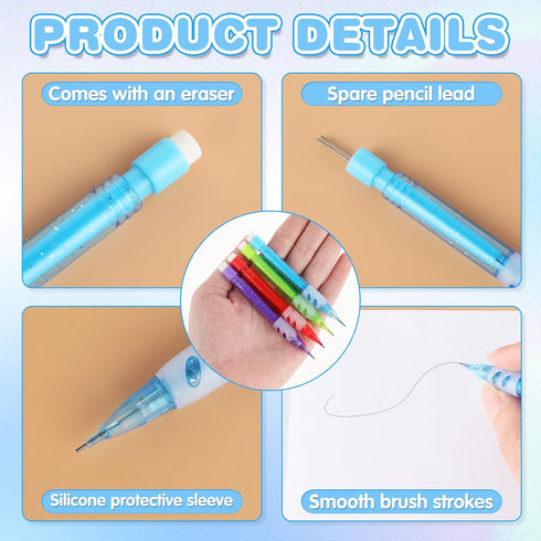 Mini Mechanical Pencils for Kids,16pcs Automatic Pencils Mini Pencil Stationery Supplies for Writing Drawing Mechanical Pencils Students Kids Boys...