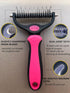 Pet Grooming Brush & Nail Clippers Trimmers - Double Sided Shedding and Dematting Undercoat Rake Comb for Dogs and Cats - Safe Dematting Comb for ...