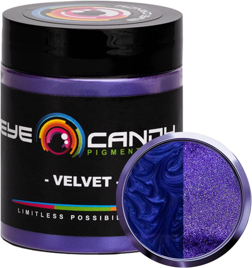 Eye Candy Pigments Premium Purple Mica Powder - Velvet (25gr) - for Epoxy, Resin, Soap, Paint, Woodworking, Acrylic Pouring, Bath Bombs, Fishing L...
