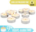 Stonebriar 20 Pack Unscented Mega Oversized Tea Light Candles with 9 Hour Extended Burn Time...