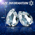 Jadive 100 Pcs 10 x 14 mm Teardrop Rhinestones Crystal Resin Point Back Glass Rhinestones Beads for Crafts Jewelry Making Shoes Dress Faceted Glas...