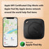 Key Finder Bluetooth Item Tracker Work with Apple Find My IP67 Waterproof, Privacy Protection, Lost Mode, Anti Lost Notification, Item Locator for...