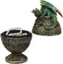 Ebros Gift Green Dragon Perching On Celtic Knotwork Tattoo Relic Golden Egg Decorative Jewelry Box Figurine 6.25" High Fantasy Myths Legends Dunge...
