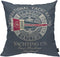 HOSNYE Yacht Racing Sailing Regatta Cotton Linen Throw Pillow Case Flag Nautical Badge Club Pillow Cushion Covers Home Sofa Decorative 18 X 18 Inc...