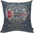 HOSNYE Yacht Racing Sailing Regatta Cotton Linen Throw Pillow Case Flag Nautical Badge Club Pillow Cushion Covers Home Sofa Decorative 18 X 18 Inc...