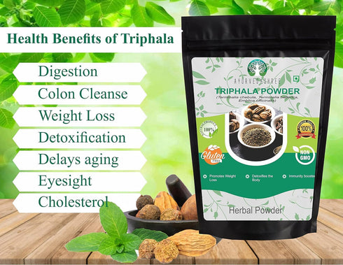 Triphala Powder 100 Gm | Formula of Amla, Haritaki & Bibhitaki | Supports Daily Detoxifying, Cleansing & Rejuvenation | Supports Immune System | N...