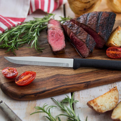 RADA Cutlery Utility Steak Knife, Black Handle, Pack of 2...