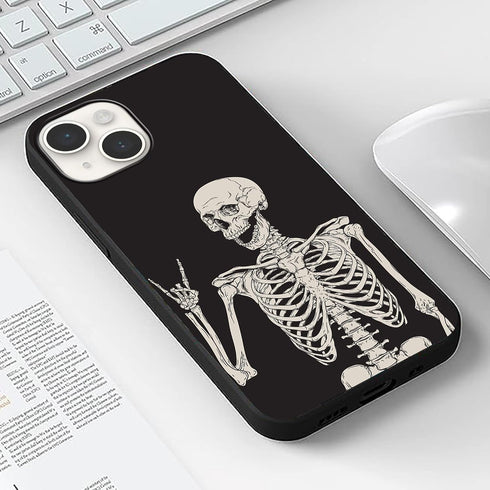 for iPhone 15 Plus Case Human Skeleton Posing Isolated Phone Case for Women Girls Slim Soft ShockProof Protective Cover Case for iPhone 15 Plus 6....