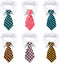 Segarty Neck Ties for Dogs, 6pcs Dog Tie, Adjustable White Dog Collar with Formal Classy Stripped Neck Tie for Pet Cats Small and Medium Boy Puppy...