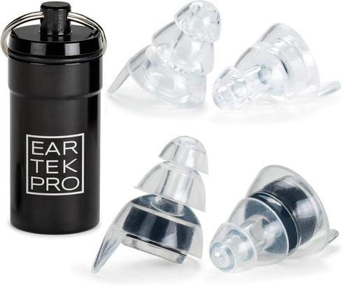 High-Fidelity Concert Earplugs Reusable Noise-Reduction Ear Plugs Set with Two Sizes Included - For Rave, Live Music, Festivals, Marching Bands, L...