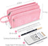 Sooez Large Pencil Case, Big Capacity Pencil Pouch Pen Bag with 3 Compartment, Portable Canvas Stationery Organizer with Zipper, Cute Aesthetic Sc...