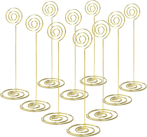 Place Card Holders - 10pcs 8.6" Tall Table Card Holders Table Number Holders Table Picture Stand Wire Photo Holder for Place Cards Wedding Party O...