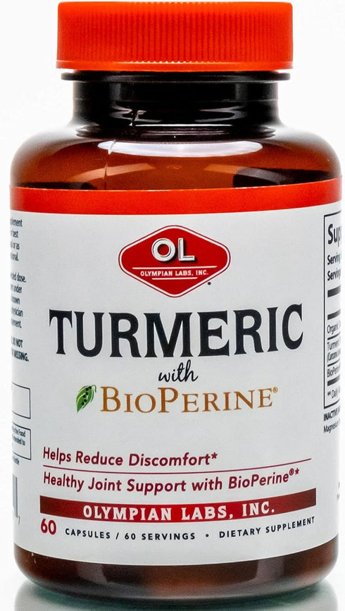 Olympian Labs Turmeric with BioPerine for Superior Absorption, Healthy Joint Support, 60 Capsules...