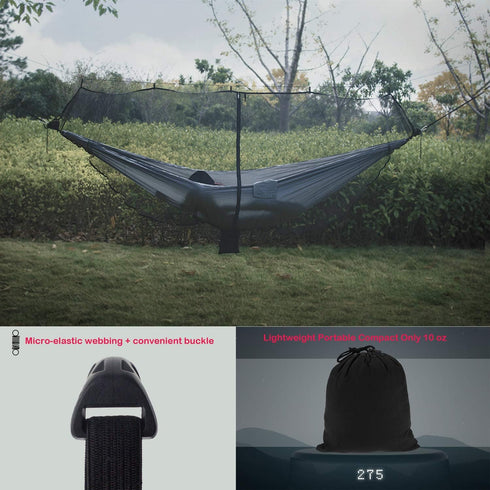 Mosquito net for Camping Hammock, Compact Lightweight Hammock Netting, 12' Long with Dual Sides Zippers Fits All Camping Hammocks...