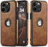 Classy Design Luxury Leather Phone Case for iPhone 12 Pro Max Non-Slip Grip Full Body Ultra Slim Protective Case (2020,6.7”) (Brown)...