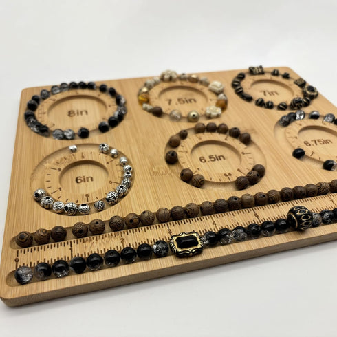 NOAVAOL Bead Boards for Jewelry Making, Combi Bamboo Beading Board for Jewelry Bracelet Making, Beading Trays Jewelry Design Mats for Necklace, Br...