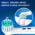 Replacement Brush Heads Compatible with Oral B Braun Electric Toothbrushes, 4PCS, Small Round Head Replace for Daily Clean, for Pro and Smart Seri...