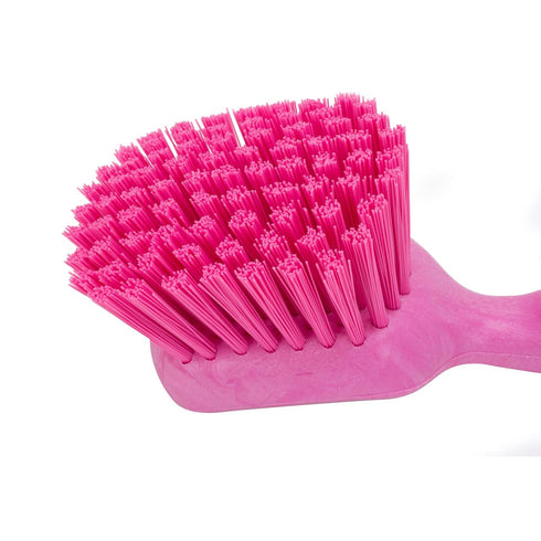 SPARTA 40541EC26 Plastic Scrub Brush, Utility Brush, Kitchen Brush With Hanging Hole For Cleaning, 8 Inches, Pink...