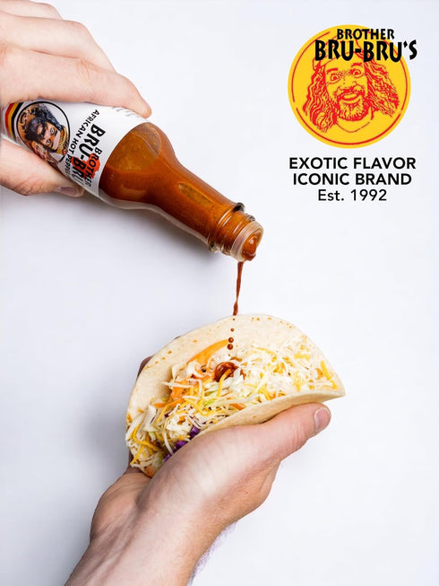 Brother Bru-Bru’s Hot Sauce – No Sodium, Salt Free, Sugar Free, Gluten Free, Vegan – African Hot Pepper Habanero Sauce, Seasoning & Spice – 5 oz (...