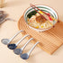 Asian Soup Spoons Set, Ceramic Soup Spoon Japanese Pho Miso Ramen Curries Spoons,Chinese Large Spoons Soup for Woton Noodles Dumpling Rice, Korean...