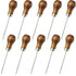 10PCS Wooden Handle Scratch Awl for Leather Punch Hole or DIY Handmade Pin Punching Needles...