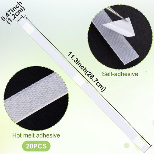 20PCS Thermal Glue Strips,Hot Melt Adhesive Glue Strips for Book Glue Binding Repair?Thermal Binding with Mesh Backing...