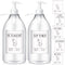 2 Pcs Laundry Soap Dispenser 64 oz Liquid Laundry Detergent Dispenser Plastic Laundry Detergent Container Fabric Softener Dispenser with Pumps Cap...