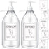 2 Pcs Laundry Soap Dispenser 64 oz Liquid Laundry Detergent Dispenser Plastic Laundry Detergent Container Fabric Softener Dispenser with Pumps Cap...