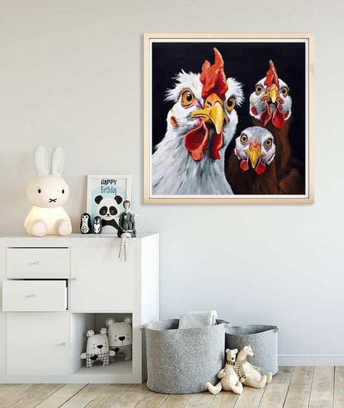 Diymood 5D Diamond Painting Animal, Paint with Diamonds DIY Diamond Art Rooster, Diamond Painting by Number Kits Full Drill Rhinestone for Home Wa...
