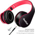 Kids Headphones for Kids Boys Over Ear Kids Headphones with Microphone in-line Volume Foldable Headphones with 3.5mm Plug Removable Cord (Black/Re...
