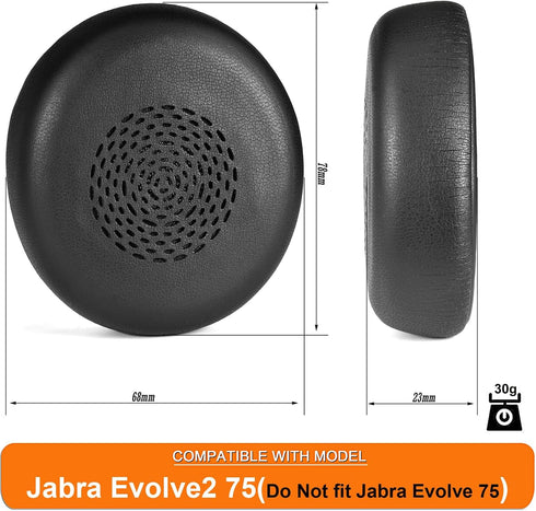 Evolve2 75 Ear Pads - defean Replacement Ear Cushion Compatible with Jabra Evolve2 75 PC Wireless Headset (Ear Pads not fit Jabra Evolve 75 75+ 75...