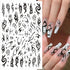 Butterfly Nail Stickers 3D Self-Adhesive Rose Nail Art Stickers Gothic Design Star Nail Decals Black Sun Moon Flame Flower Nail Art Supplies for W...