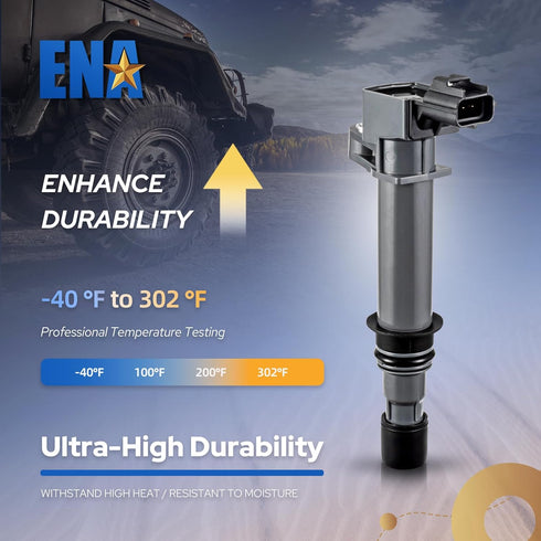 ENA Set of 1 Ignition Coil Pack Compatible with Dodge Jeep Mitsubishi Dakota Durango 1500 Nitro Cherokee Commander Raider 3.7L 3.9L 4.7L V6 V8 Rep...