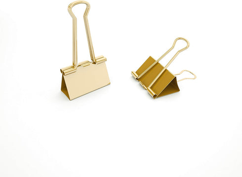 Binder Clips Small Metal Clamp - 3/4 in (0.75 inch) (Gold, 40 - Count)...